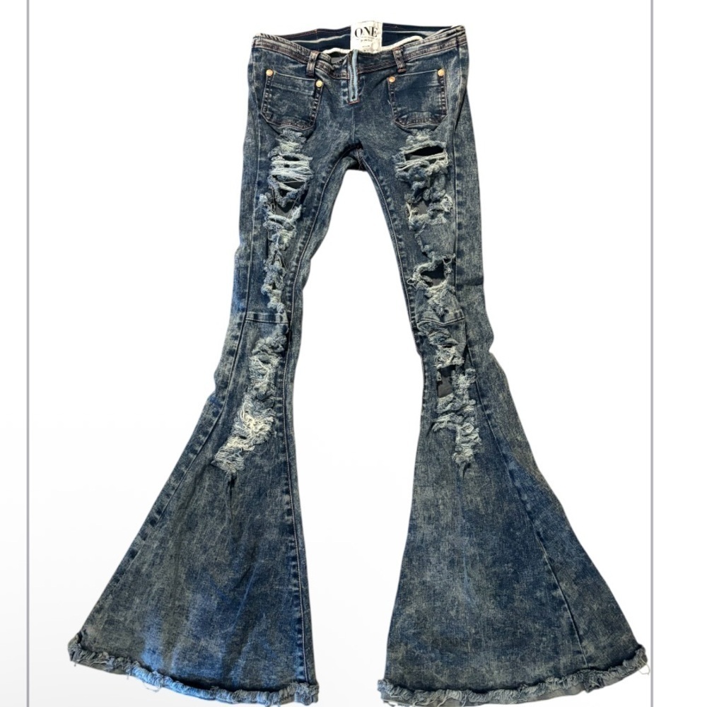 One Teaspoon Le Hunt Ziggys Ultra Flare Jeans NWT